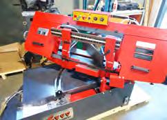 blade life Blade tension device helps extend the life of the saw blades and bearings in the cutting head Material stop and quick-adjusting vise (standard) Powerful coolant system and brass chip