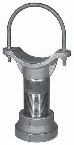 PIPE SUPPORTS ig. 26 djustable Saddle Support with U-olt Straps Range: 4" through 6" Material: ast iron saddle, steel yoke and nuts, steel locknut nipple and special cast iron reducer.