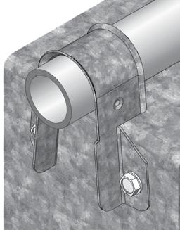 Installation: Snap hanger over pipe. imples will prevent hanger from falling off pipe. Secure hanger to mounting surface with screws provided. o not anchor tightly to mounting surface.