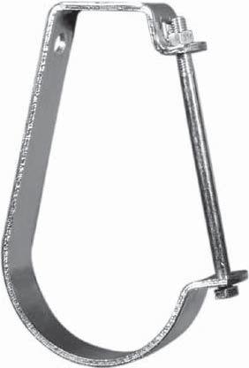 LEVIS HNGERS ig. 6 or onduit Hanger Range: " through 6" Material: arbon steel inish: Galvanized Service: an be suspended by hanger rod or attached to wall.