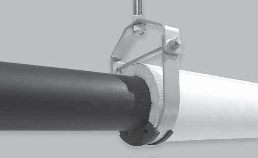 Position pipe on saddle.