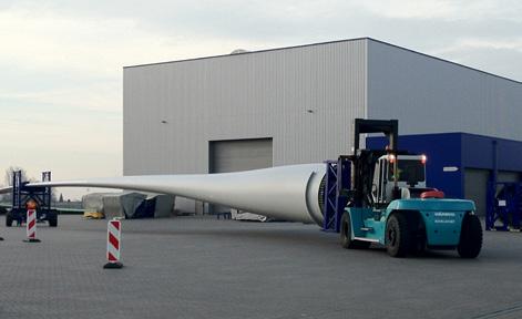 Lift trucks for every application WIND power Material handling plays an important role during the manufacturing of wind turbines, which comprise a number of uniquely shaped, heavy components.