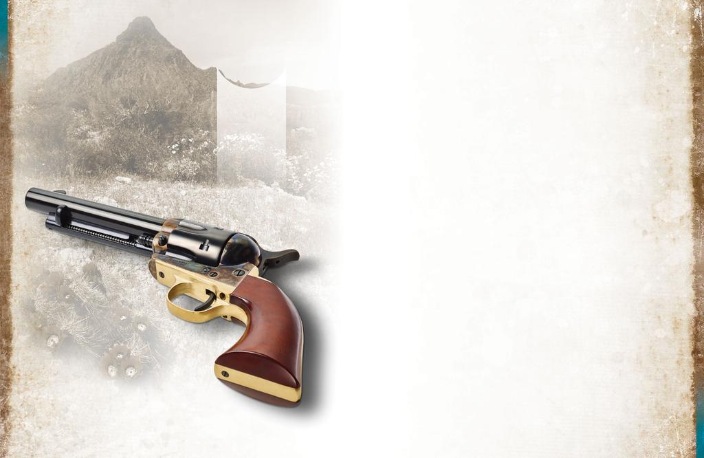 C A RT RID G E RE V O LV E RS 873 Brass 873 Steel Quintessential S.A.A. Revolvers Only Uberti USA firearms (imported by Stoeger Industries) are protected with a 5-year warranty and serviced by factory-trained gunsmiths using genuine Uberti parts right here in the U.