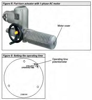 20. Setting the operating time For part-turn actuators with 1-phase AC motors, the operating time can be adjusted.