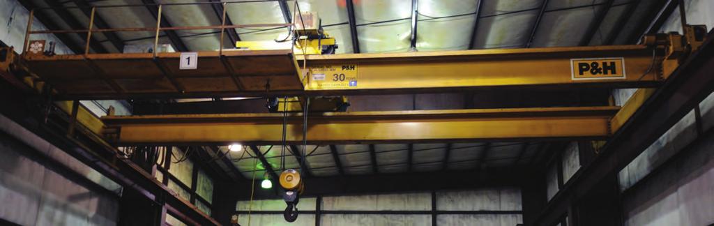 EXCEPTIONAL OFFERING OF MATERIAL HANDLING EQUIPMENT 30 TON 40 ft span P&H 30 ton overhead
