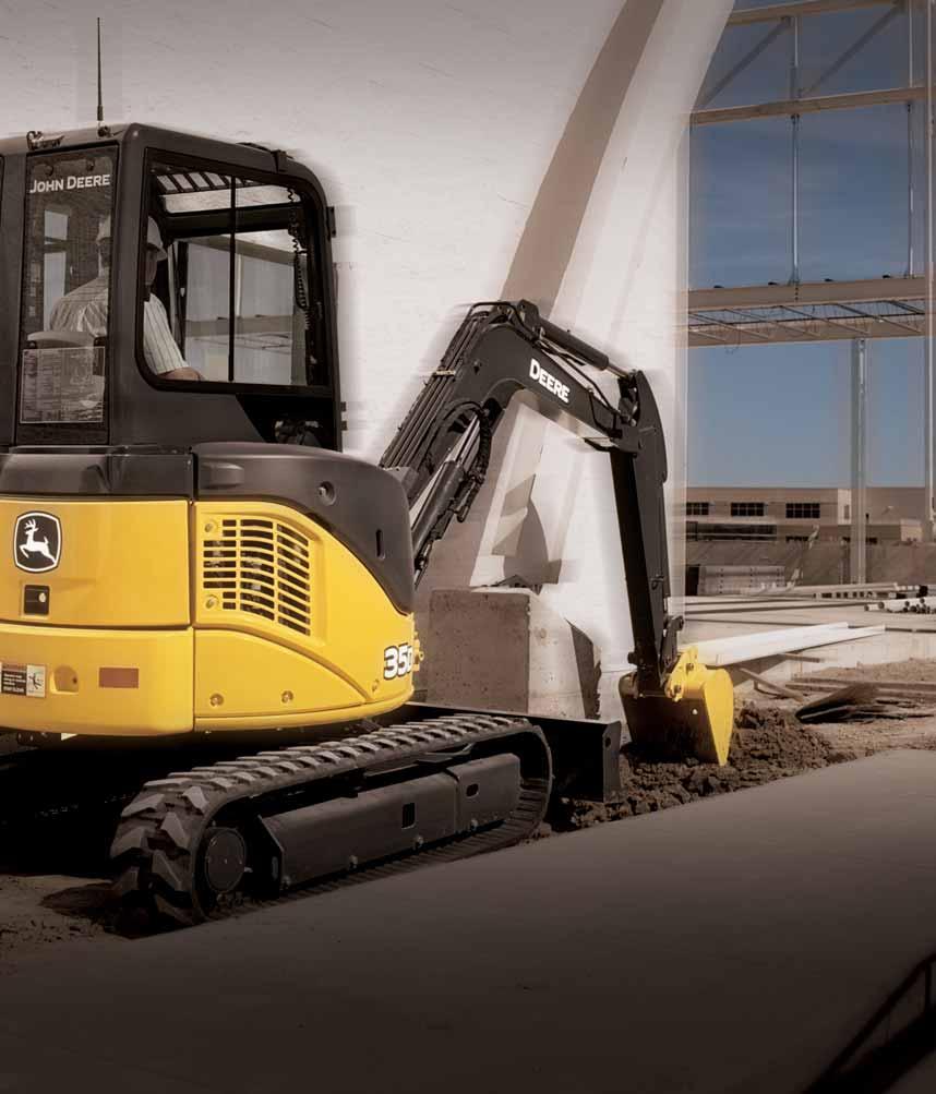 Minimum tail swing, maximum versatility. Sure, their compact sizes and reduced- or zero-tail-swing designs enable these small but mighty machines to specialize in closequarters work.