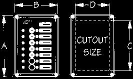 Circuit label decal sheet. Model SDG423342: (Shown) Provides 7 separate circuit breaker protected circuits. Used alone or in conjunction with any other Sea-Dog AC/DC control panels.