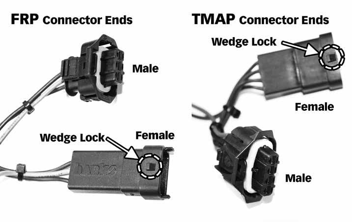 vehicle using a hooked pick to reach underneath the connector. See Figure 6. On some factory connectors depressing the latch may not fully disengage the connector from the sensor body.