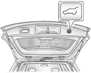 Keys, Doors, and Windows 2-11 Choose the power liftgate mode by turning the dial on the switch until the indicator lines up with the desired position. The vehicle must be in P (Park).