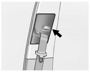 To make the lap part tight, pull up on the shoulder belt. To unlatch the belt, push the button on the buckle. Before a door is closed, be sure the safety belt is out of the way.