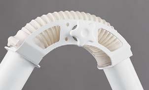 Positive Positioning Arm Joint friction is easily adjusted with ergonomic hand knobs.