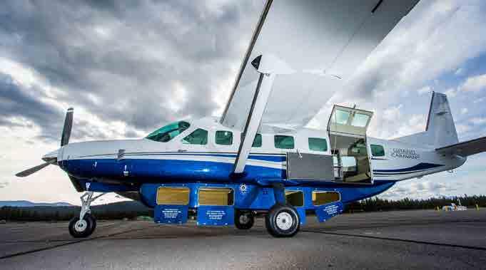 Textron Aviation. For ISR-type operations, the Grand Caravan can fly at loiter speeds for five to six hours. It has a great useful load to be able to do that.