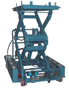 6 lift and manual turn table lift and tilt table with accordion bellows on tilt heavy duty lift with powered drive THE AARON-BRADLEY DSL SERIES DOUBLE SCISSOR LIFT