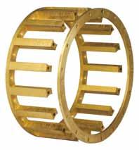 INTRODUCTION CAGES Two-Piece Brass Cage-M The cage in all types of rolling element bearings performs the primary function of keeping the rolling elements separated, thereby reducing
