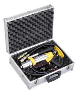 The drills offer spark-free operation since there are no electrical components for safe operation inside buildings, in hazardous environments and even underwater.