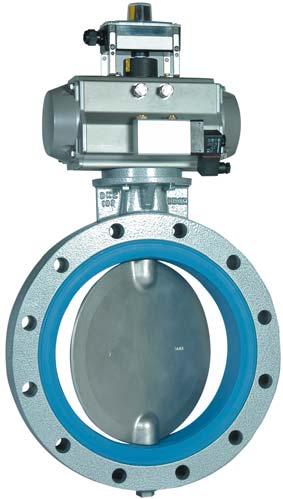 flanges according to DIN 2501 and ANSI Class 150 with centric disc.