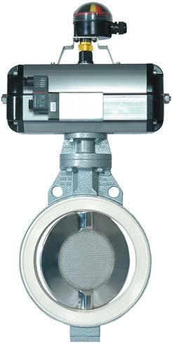 Disc installed with end stop or fully rotating Nominal diameters: DN 50 - DN 600