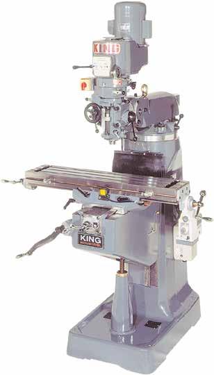 speed drive (70-500, 600-4200 R.P.M.) Max. distance spindle to table 19 Distance spindle to column 6 3/4-19 Quill power feed (.0015,.003,.