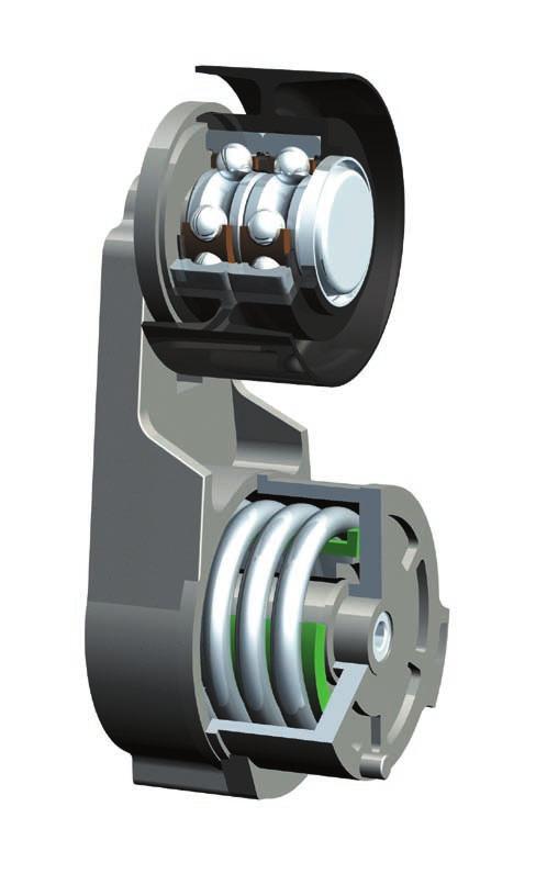 Improved design for critical applications Forged steel pulley: Stronger pulley, minimises the risk of dislocation of the belt from the pulley Sealing caps: Prevents contamination of the bearings and