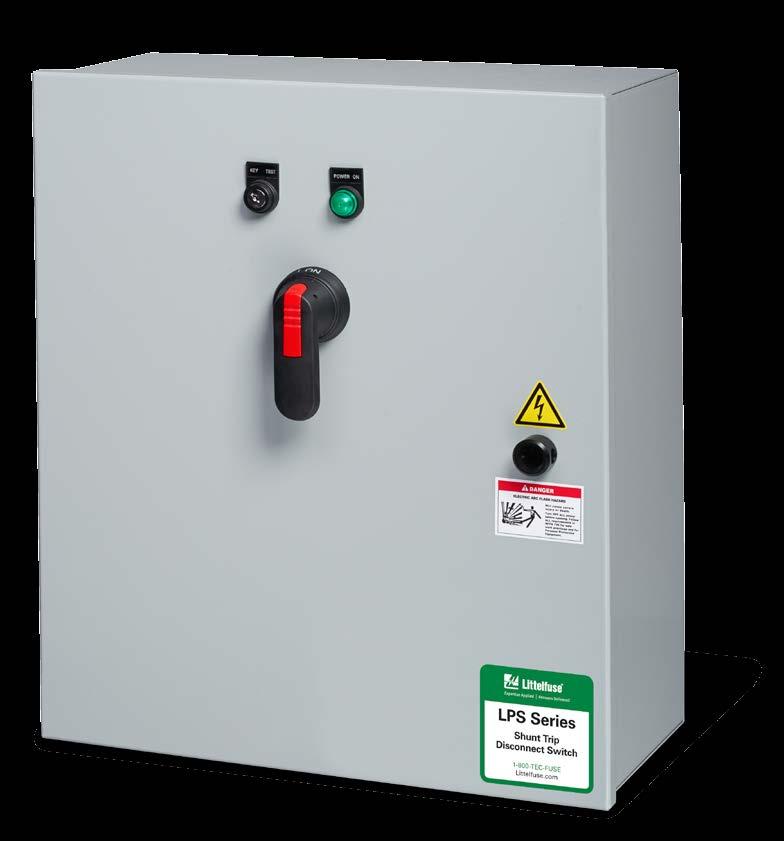 LPS SERIES SHUNT TRIP DISCONNECT SWITCH Specifications (Disconnect Switch) Supply Voltage Rating* 208 V, 240 V, 480 V Ampere Range 30 A, 60 A, 100 A, 200 A, 400 A Enclosures NEMA 1 (standard) NEMA