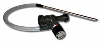 75% at flow rates from 15 to 125 gpm at 100 psi Maximum operating pressure of 300 psi Includes an 18" pressure hose and a 48" foam p ick-up hose 1 1 /2" and 2" cast aluminum connecting tee BL378 3
