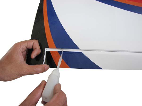 5) Turn the wing panel over and deflect the aileron in the opposite direction from the opposite side.