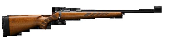 RIMFIRE RIFLES CZ 455 lux II. This stylish rimfire rifle in a classic design has a 630 mm long barrel with a tangent rear sight and a walnut stock with elegant checkering and loops for a sling.