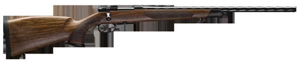 rifles CZ 527 FS European Tradition fibre optic front sight for reliable shooting in low light A beautifully elegant model with a walnut stock which extends to the muzzle, and a cheekpiece.