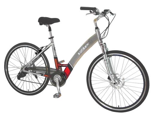 Clean electric hybrid with human pedal torque assistance Nickel Metal Hydride: high capacity battery tucked away in the down tube for a clean look 8-speed geared system with SRAM X.