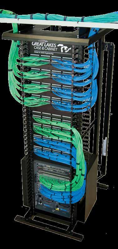 THE EN ENCLOSURE IS CAPABLE OF HANDLING SIMPLE TO COMPLEX DATA, SWITCH, SERVER, AND CABLE MANAGEMENT REQUIREMENTS.