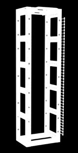 Rack (not pictured) Variable depth from 24-36", in one inch increments 84"H, 45 RMU