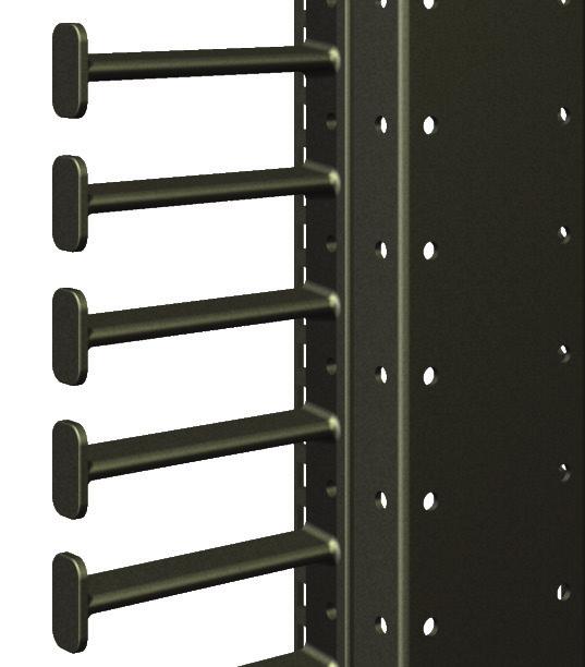 ladder rack 3" bend radius for CAT6 cable Can mount to Variable Depth Racks, CMR-45U16