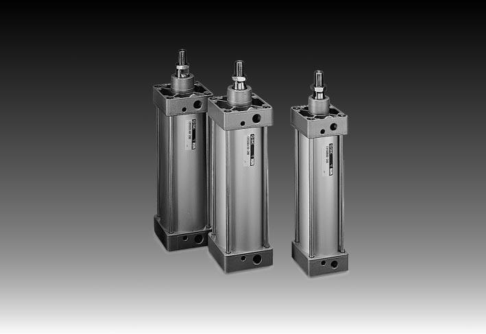 ISO Cylinder Series C ø, ø, ø, ø, ø, ø0 Dimensions conform to ISO 1, VDMA 2, CETOP RP3P.