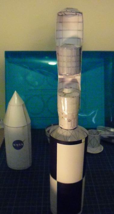 The orbital version (with the ATV solar arrays open). Also, the PTM has been designed at 1:144 scale.