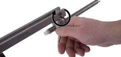rail, secure the rotational set screw at the rear of the Rail Lock compressor by turning it