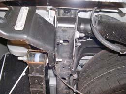 Rear Hydro Cab Mount: Install lower bushing and kit bolt (12mm x 220mm) into each rear cab mount.