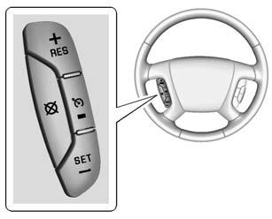 Driving and Operating 9-31 Cruise Control With cruise control, a speed of about 40 km/h (25 mph) or more can be maintained without keeping your foot on the accelerator.