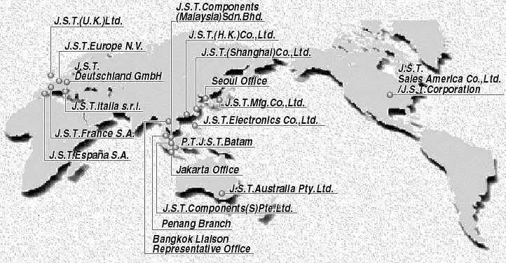Offices World-Wide HEAD OFFICE: J.S.T. MFG. CO., LTD. 2-6-8, Shigino-nishi, Joto-ku, Osaka, 536-0014 JAPAN.