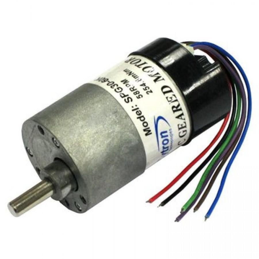 sensors 38 rated RPM, 83.26 oz-in rated torque, 316 oz-in stall torque at 1.