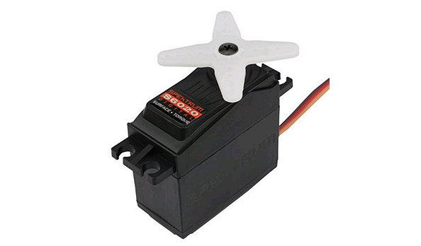 Figure 49: S6020 Servo Manufacturer: Spektrum Model: S6020 Power Requirements: 6V (see G) Torque: 10.5 kg-cm Gear Type/Material: Metal Motor Type: Brushed Speed: 0.19sec/60 degrees Weight: 0.
