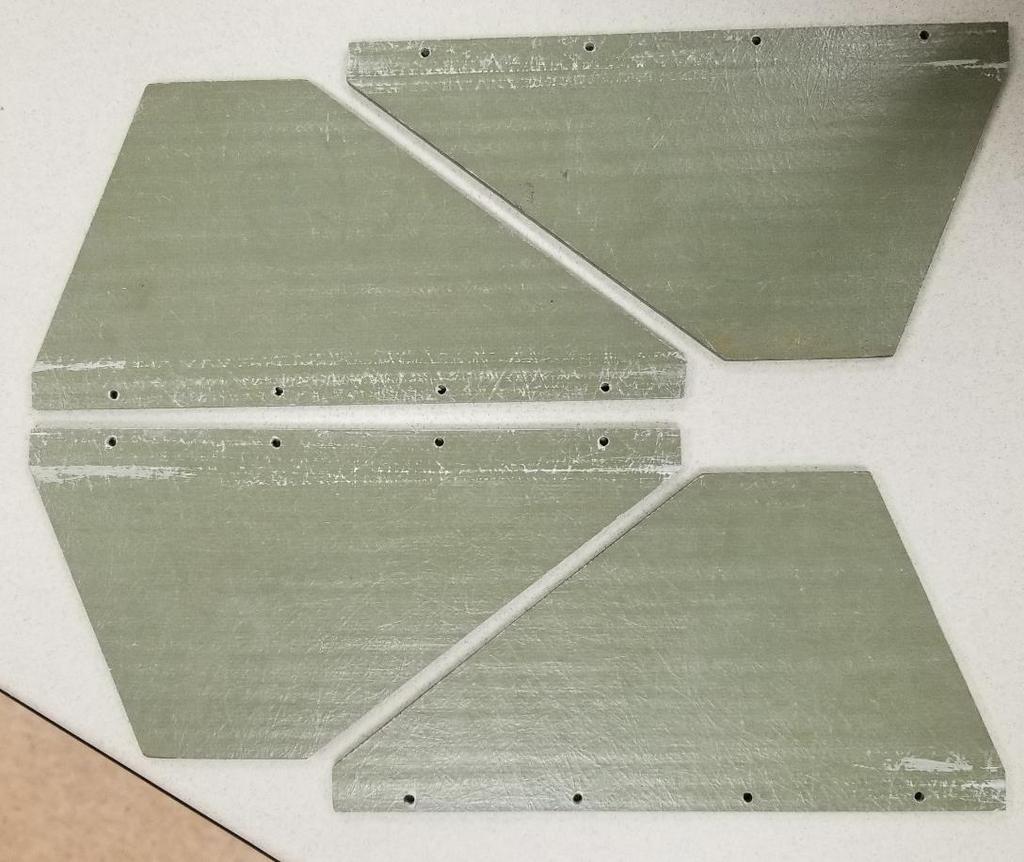 Fins Trapezoidal Fin set (x4) G-10 Fiberglass Wet sawed in house