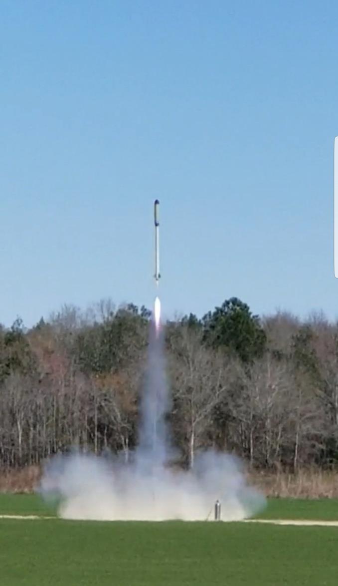 Full-scale Flight Test 2 Launch Conditions for Flight 2 Date March 3 rd, 2018 Location Wind Samson, AL ~6 mph Temperature 80 F Motor Launch Angle 0 Projected
