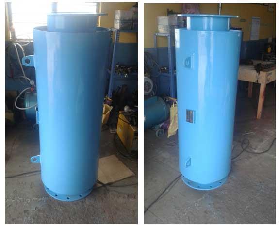 DISCHARGE SILENCER The discharge silencer is used to reduce the discharge noise of the compressor / blower when discharging fluid into process. It is constructed in circular shape.