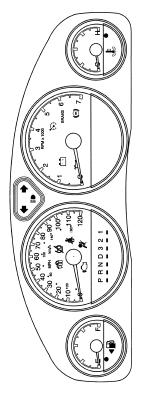 Instrument Panel Cluster A B C E D Your vehicle s instrument panel is equipped with this cluster or one very similar to it. The instrument panel cluster includes these key features: A. Fuel Gauge B.