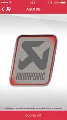 If the Bluetooth connection is lost/disconnected or the Akrapovič Car Sound Kit App is closed, the valves remain in the last mode