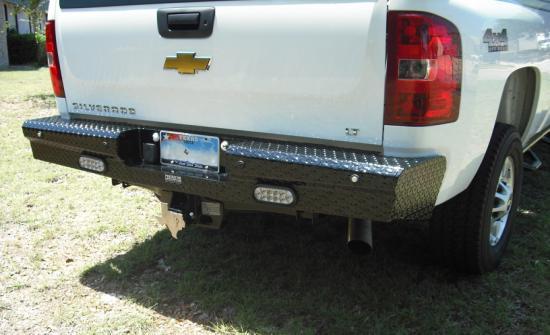 Rear Bumpers work with your Factory or Aftermarket Hitch. Panther Smooth Plate Panther Rear Bumpers are built using 10 Gauge Steel.