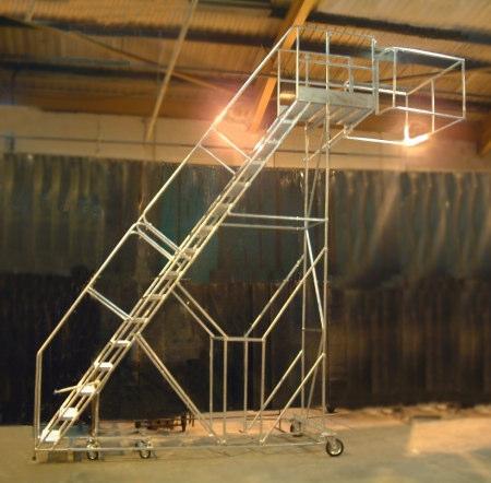 Mobile Steel Tanker Access Stairs bespoke manufacture at any height to