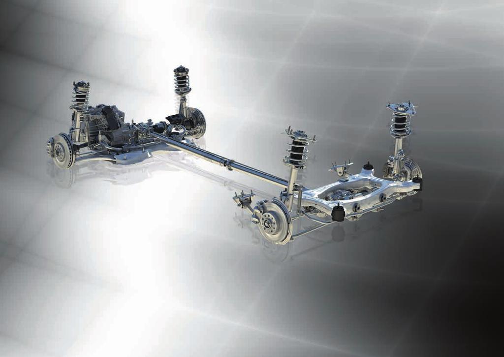 axles, allowing the car to tackle low-grip surfaces.