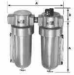 38 / 60 10 / 254 5.52 / 140 6.9 / 3.1 High-Capacity Line Combination Units Filter-Lubricator * Pyrex liquid level indicator.