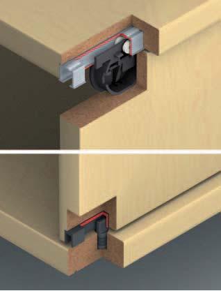 Sliding Door Fittings For wooden doors Infront EKU clipo 10 S-IF For door weight up to 10 kg The single top running track can be installed by Screw fixing into groove or